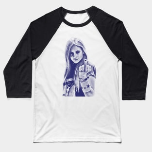 Avril Blue Vintage Baseball T-Shirt